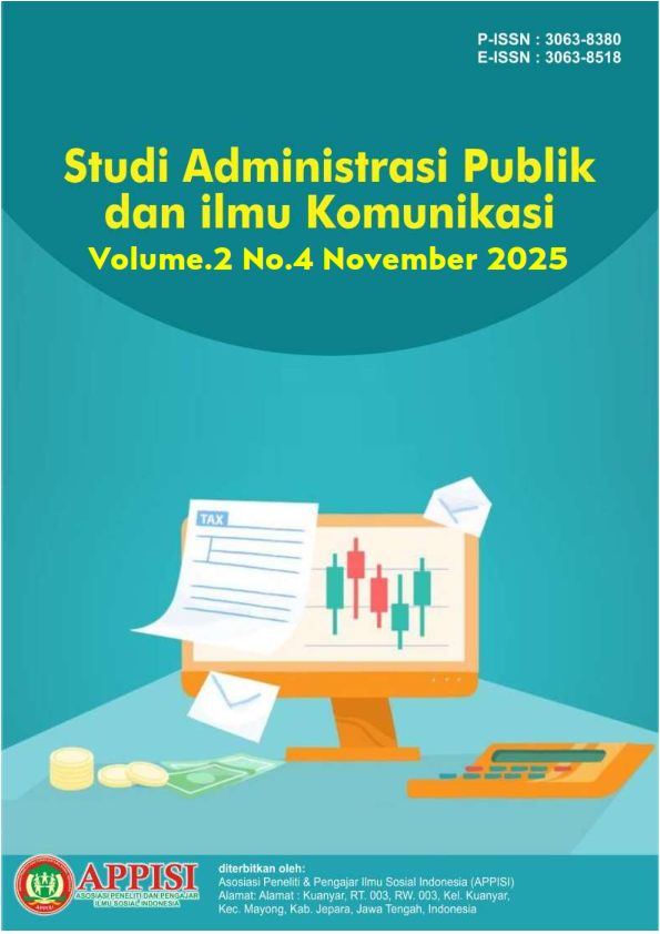 					View Vol. 3 No. 2 (2026): Mei: Studi Administrasi Publik dan ilmu Komunikasi
				