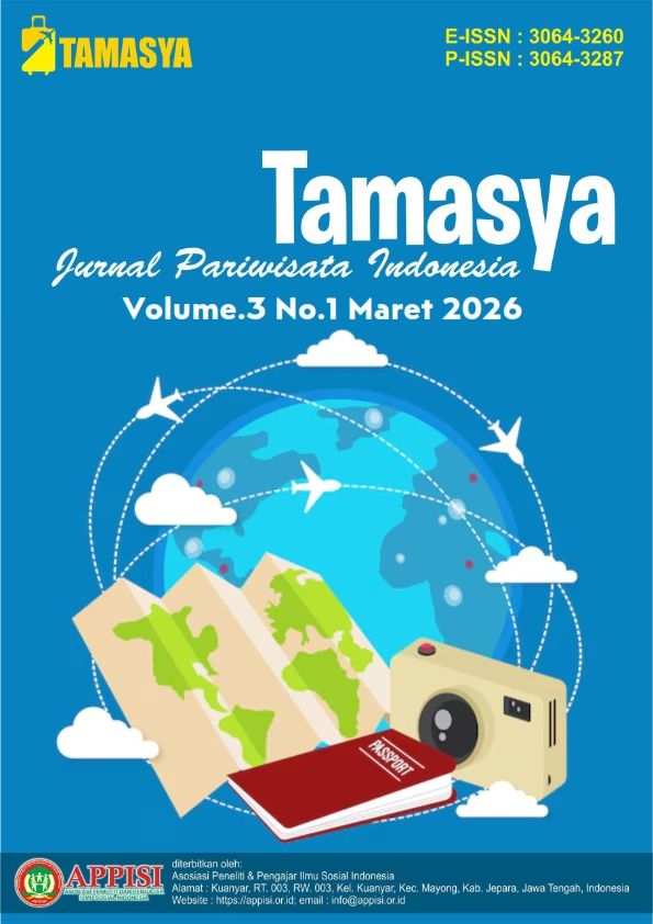 					View Vol. 3 No. 1 (2026):  Maret : Tamasya : Jurnal Pariwisata Indonesia
				